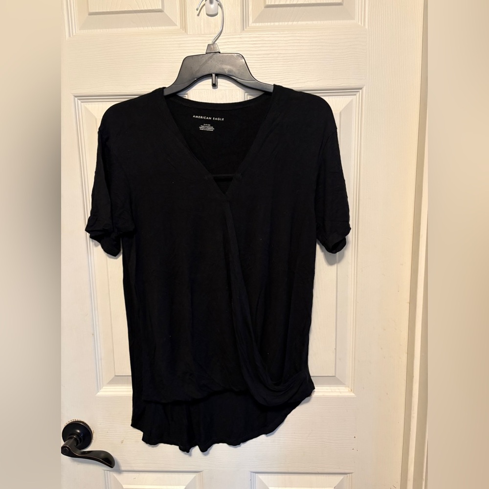 American Eagle Outfitters Black Short Sleeve Top